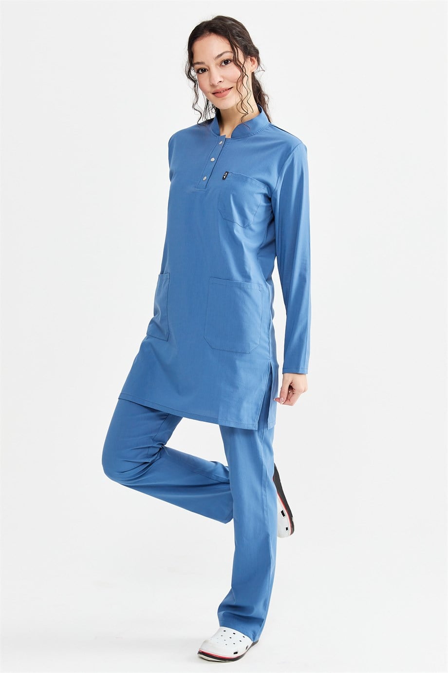 UltraLycra Modest - Doktor Hemşire Forma Takımı, İndigo