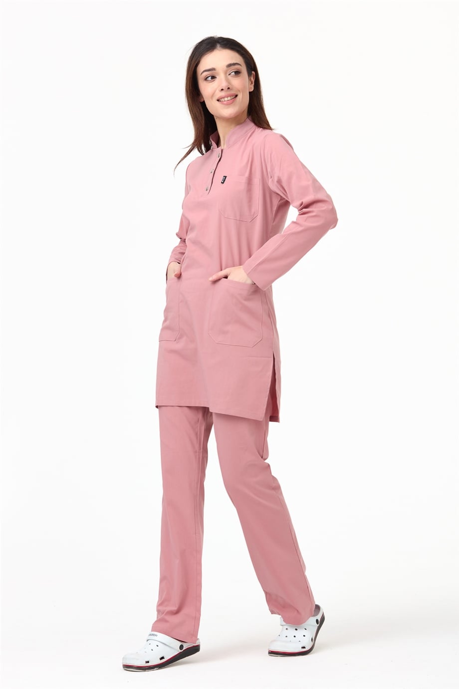 UltraLycra Modest - Doktor Hemşire Forma Takımı, Bronz Pembe