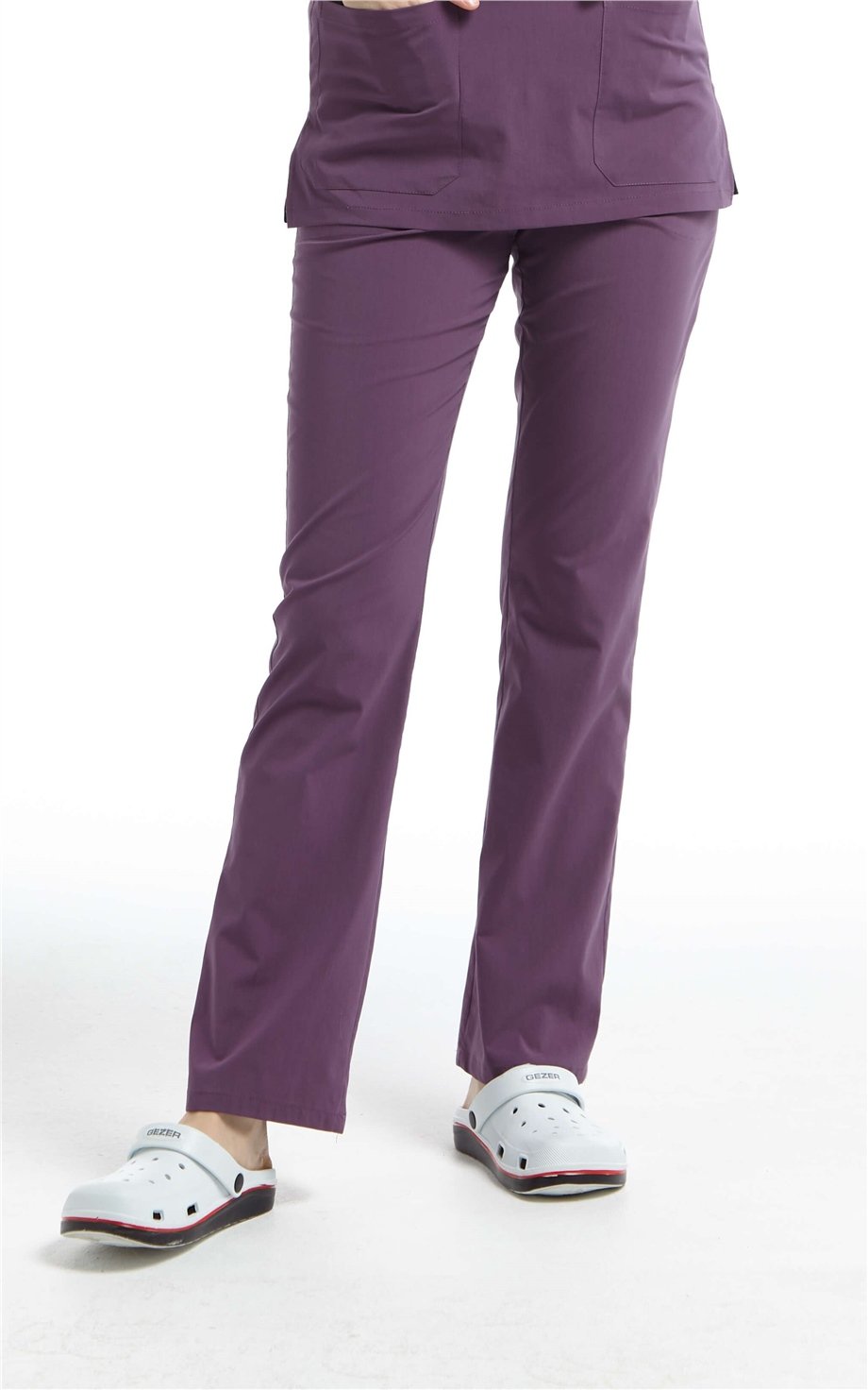 UltraLycra Spaniard - Likralı Doktor Hemşire Scrubs Tek Alt Cerrahi Forma (KADIN), Gül Kurusu