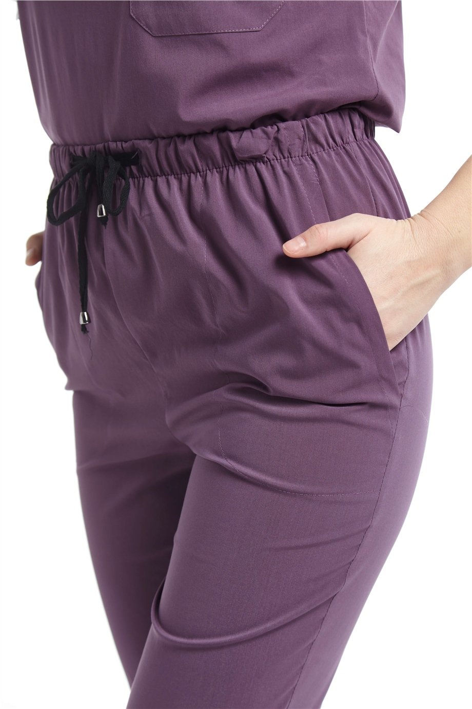 UltraLycra Spaniard - Likralı Doktor Hemşire Scrubs Tek Alt Cerrahi Forma (KADIN), Gül Kurusu