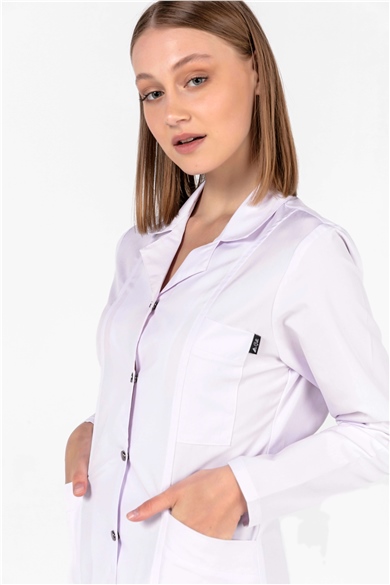 Alpaka Klasik Yaka 75 cm Doktor Hemşire Öğretmen Önlüğü (KADIN), Beyaz