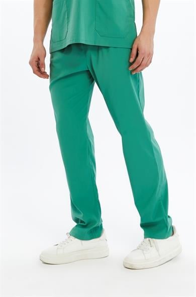 Basic - Ameliyathane Hizmetleri Forması Likralı Scrubs (Unisex) (Yeni Klavuz - Frosty Spruce) (Pantolon)