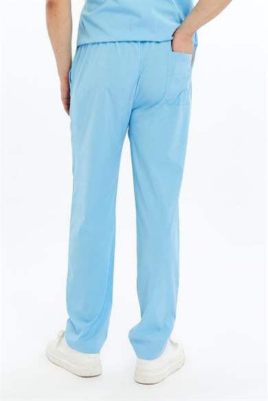 Basic - Doktor Forması Likralı Scrubs (Unisex) (Yeni Yönetmeliğe Uygun - Alaskan Blue) (Pantolon)