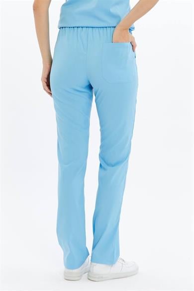 Basic - Doktor Forması Likralı Scrubs (Unisex) (Yeni Yönetmeliğe Uygun - Alaskan Blue) (Pantolon)