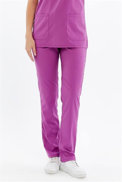 Basic - Ebe Forması Likralı Scrubs (Unisex) (Yeni Yönetmeliğe Uygun - Byzantium) (Pantolon)