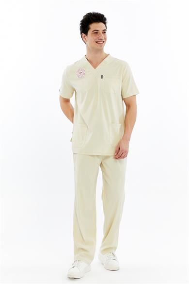 Basic - Tekniker,Teknisyen Forması Likralı Scrubs (Unisex) (Yeni Yönetmeliğe Uygun - Moth) (Takım)