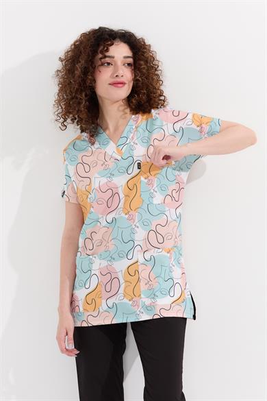 Carnival Basic - Desenli Hemşire Doktor Veteriner Tek Üst Forma (UNISEX), Suretler