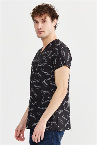 Carnival Basic - Desenli Hemşire Doktor Veteriner Tek Üst Forma (UNISEX), Atatürk İmzası