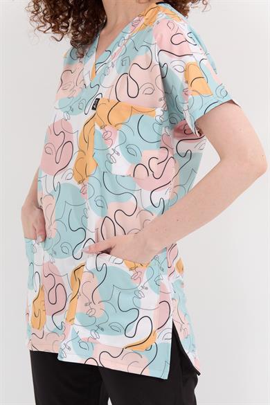 Carnival Basic - Desenli Hemşire Doktor Veteriner Tek Üst Forma (UNISEX), Suretler