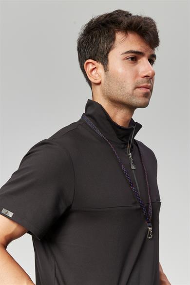 Extreme Cool Man - Premium Çift Yön Likralı Doktor Hemşire Forma Takımı (ERKEK), Kömür