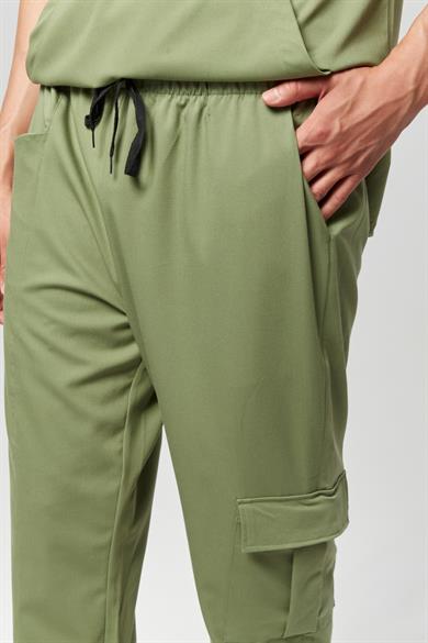 Extreme Cool Man - Premium Çift Yön Likralı Doktor Hemşire Tek Alt Forma (ERKEK), Yosun