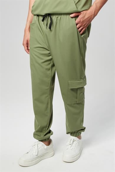 Extreme Cool Man - Premium Çift Yön Likralı Doktor Hemşire Forma Takımı Scrubs Üniforma Cerrahi Takım (ERKEK), Yosun