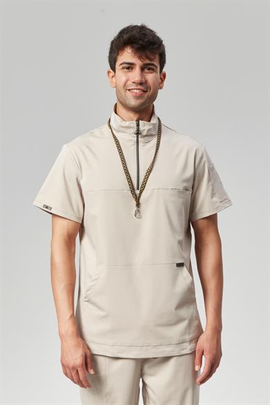 Extreme Cool Man - Premium Çift Yön Likralı Doktor Hemşire Forma Takımı (ERKEK), Kumsal