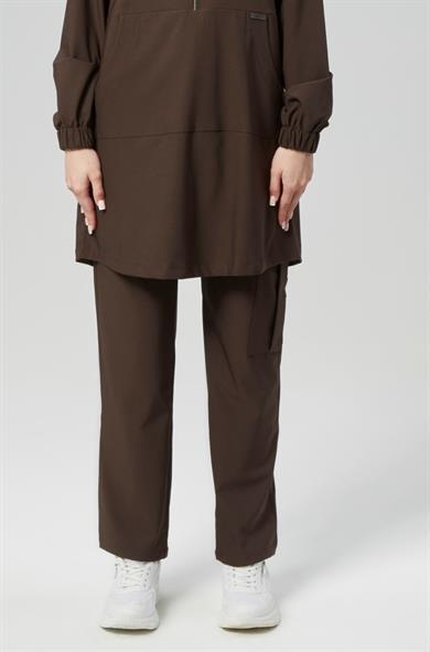 Extreme Cool Modest - Premium Çift Yön Likralı Doktor Hemşire Tek Alt Forma (KADIN), Acı Kahve