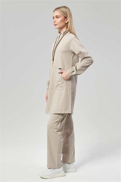 Extreme Cool Modest - Premium Çift Yön Likralı Doktor Hemşire Forma Takımı (KADIN), Kumsal