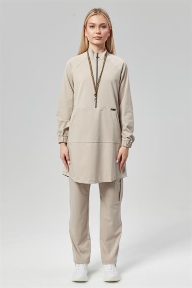 Extreme Cool Modest - Premium Çift Yön Likralı Doktor Hemşire Forma Takımı (KADIN), Kumsal