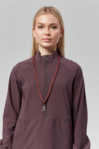 Extreme Cool Modest - Premium Çift Yön Likralı Doktor Hemşire Forma Takımı (KADIN), Mürdüm