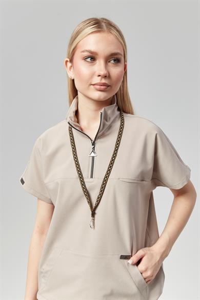 Extreme Cool Woman - Premium Çift Yön Likralı Doktor Hemşire Forma Takımı (KADIN), Kumsal