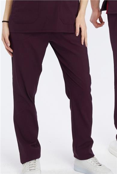 Happiness Basic - Likralı Doktor Hemşire Tek Alt Forma (UNISEX), Mürdüm