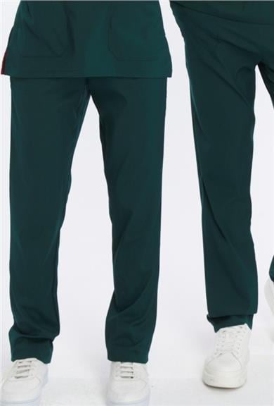 Happiness Basic - Likralı Doktor Hemşire Tek Alt Forma (UNISEX), Koyu Yeşil