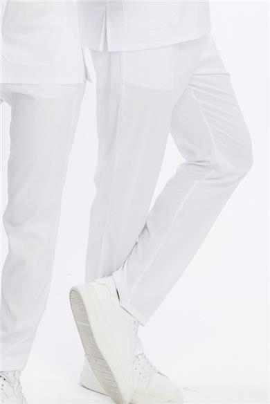 Happiness Basic - Likralı Doktor Hemşire Tek Alt Forma (UNISEX), Beyaz