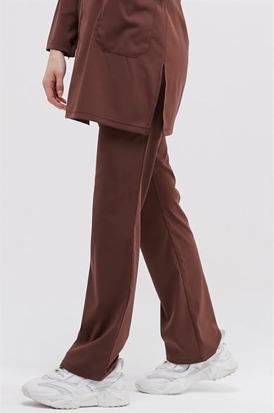 Happiness Modest - Likralı Doktor Hemşire Tesettür Tek Alt Forma, Çikolata Kahve