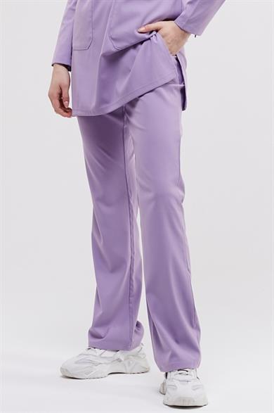 Happiness Modest - Likralı Doktor Hemşire Tesettür Tek Alt Forma, Lila