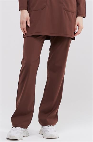 Happiness Modest - Likralı Doktor Hemşire Tesettür Tek Alt Forma, Çikolata Kahve