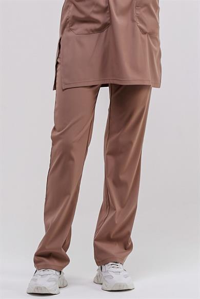 Happiness Modest - Likralı Doktor Hemşire Tesettür Tek Alt Forma, Taş Beji