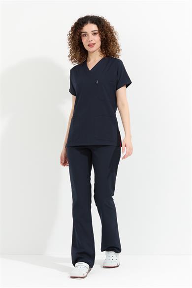 Happiness Spaniard - Likralı Doktor Hemşire Forma Takımı (KADIN), Lacivert
