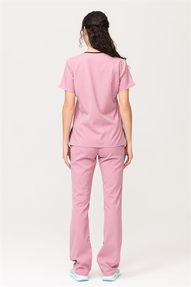 Happiness Spaniard - Likralı Doktor Hemşire Forma Takımı (KADIN), Gül Pembe