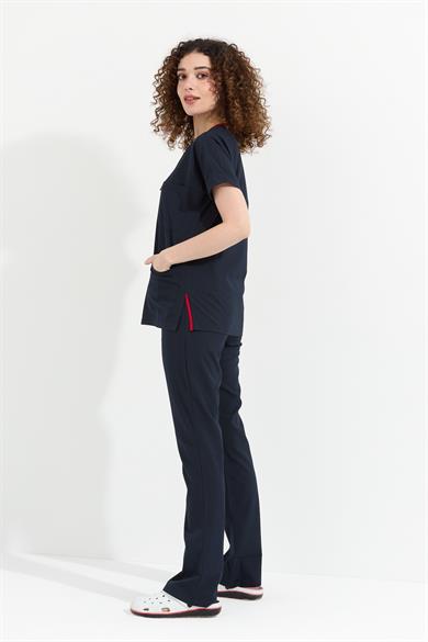 Happiness Spaniard - Likralı Doktor Hemşire Forma Takımı (KADIN), Lacivert