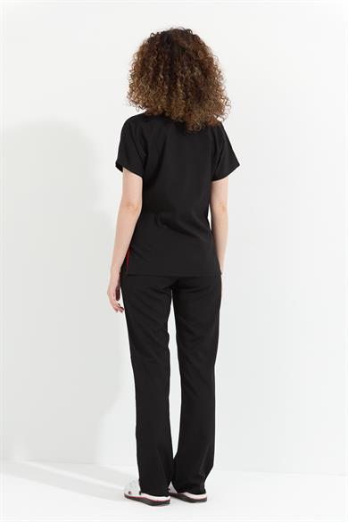 Happiness Spaniard - Likralı Doktor Hemşire Forma Takımı (KADIN), Siyah