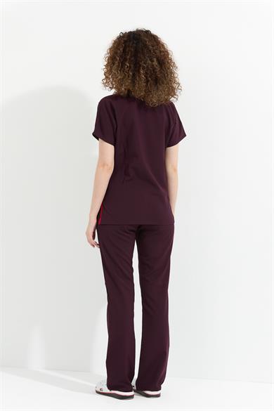 Happiness Spaniard - Likralı Doktor Hemşire Forma Takımı (KADIN), Mürdüm