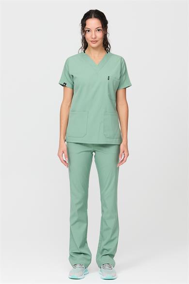 Happiness Spaniard - Likralı Doktor Hemşire Forma Takımı (KADIN), Çağla Yeşili