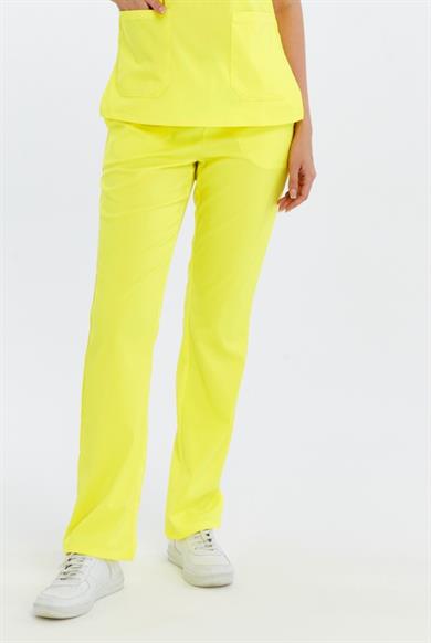 Happiness Spaniard - Likralı Doktor Hemşire Tek Alt Forma (KADIN), Limon Sarısı