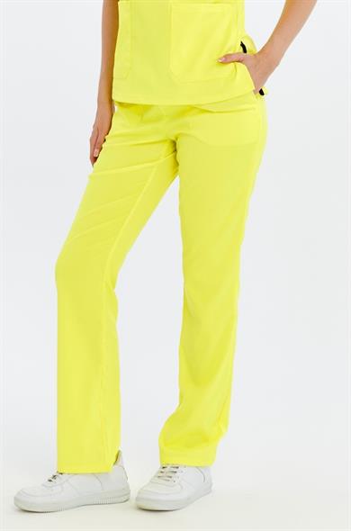 Happiness Spaniard - Likralı Doktor Hemşire Tek Alt Forma (KADIN), Limon Sarısı