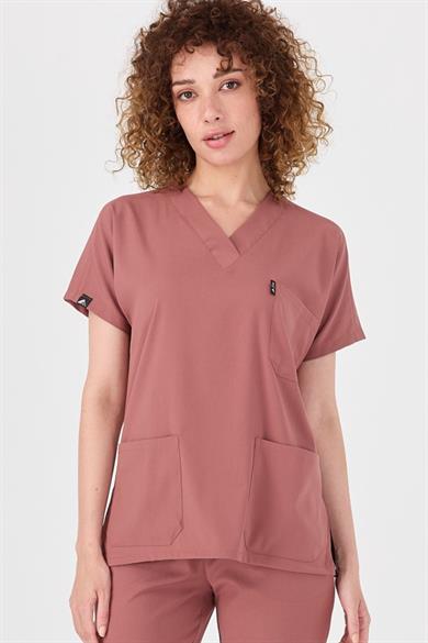 Happiness Spaniard - Likralı Doktor Hemşire Tek Üst Forma (KADIN), Bisküvi