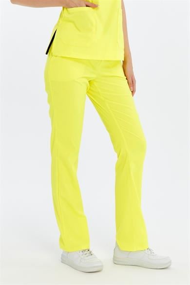 Happiness Spaniard - Likralı Doktor Hemşire Tek Alt Forma (KADIN), Limon Sarısı