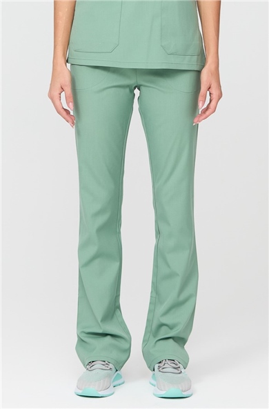 Happiness Spaniard - Likralı Doktor Hemşire Scrubs Tek Alt Cerrahi Forma (KADIN), Çağla Yeşili