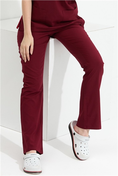 Happiness Spaniard - Likralı Doktor Hemşire Tek Alt Forma (KADIN), Bordo