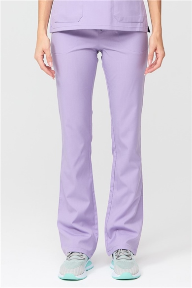 Happiness Spaniard - Likralı Doktor Hemşire Scrubs Tek Alt Cerrahi Forma (KADIN), Lila