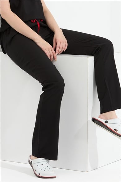 Happiness Spaniard - Likralı Doktor Hemşire Tek Alt Forma (KADIN), Siyah