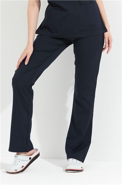 Happiness Spaniard - Likralı Doktor Hemşire Scrubs Tek Alt Cerrahi Forma (KADIN), Lacivert