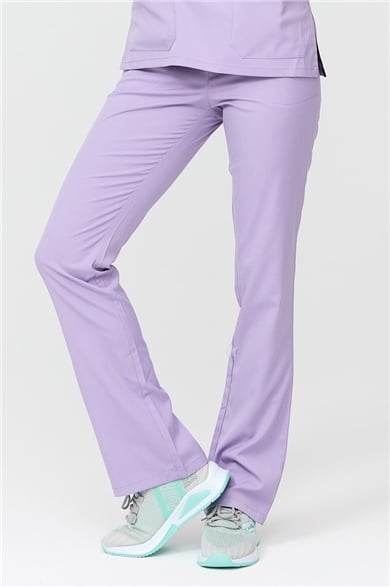 Happiness Spaniard - Likralı Doktor Hemşire Scrubs Tek Alt Cerrahi Forma (KADIN), Lila