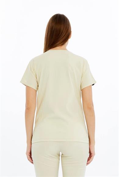 Spaniard - Tekniker,Teknisyen Forması Likralı Scrubs (Kadın) (Yeni Yönetmeliğe Uygun - Moth) (Tek Üst)