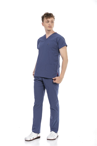 UltraLycra Basic - Likralı Doktor Hemşire Forma Takımı (UNISEX), Fırtına Mavi