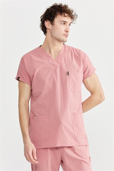 UltraLycra Basic - Likralı Doktor Hemşire Forma Takımı (UNISEX), Bronz Pembe