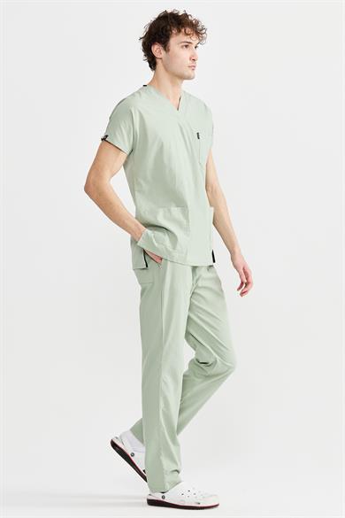 UltraLycra Basic - Likralı Doktor Hemşire Forma Takımı (UNISEX), Su Yeşili