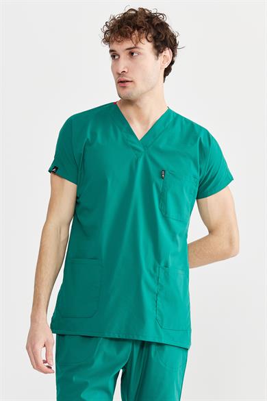 UltraLycra Basic - Likralı Doktor Hemşire Forma Takımı (UNISEX), Cerrahi Yeşil